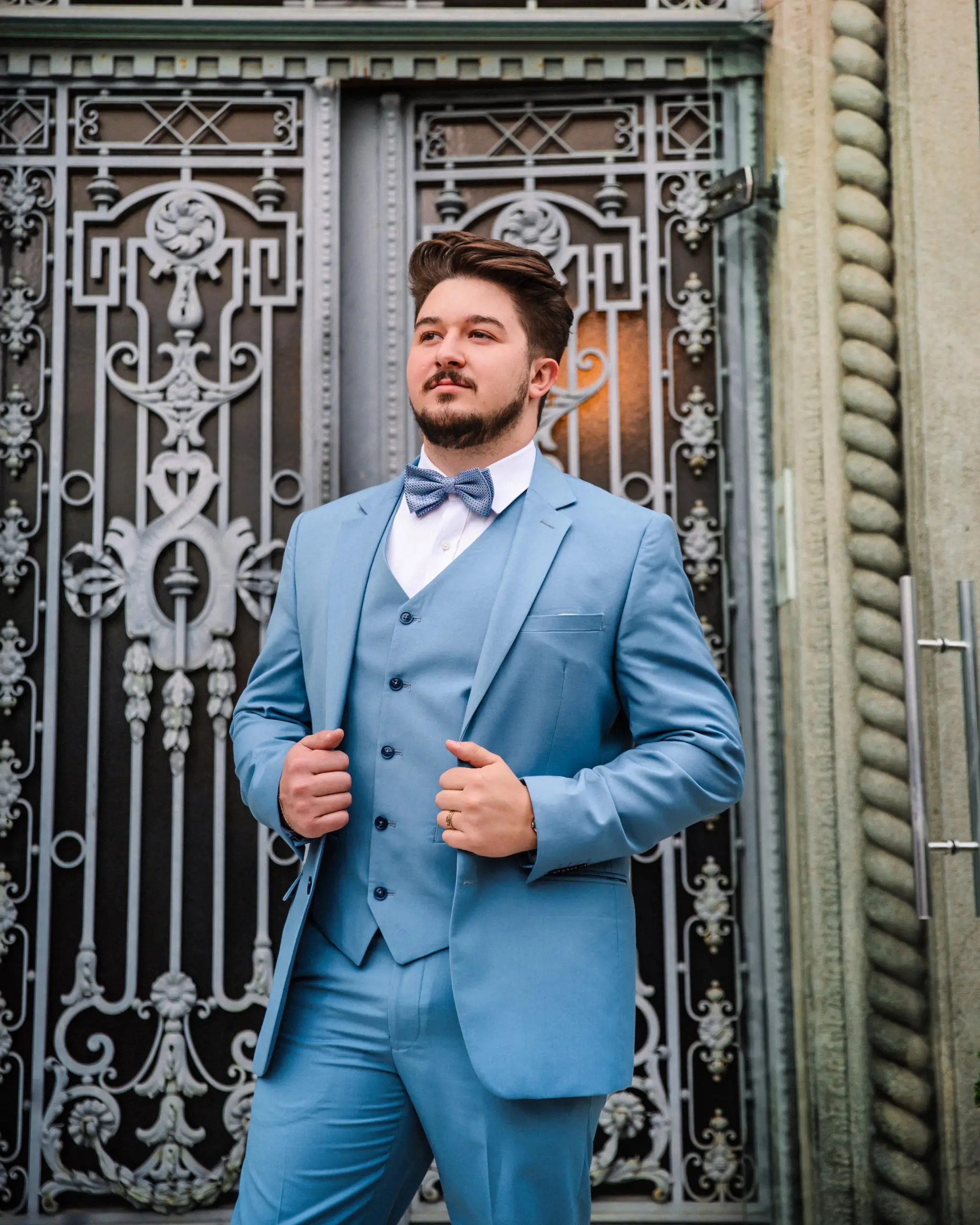 TERNO AZUL SERENITY LOCAÇÃO NOIVO/PADRINHO